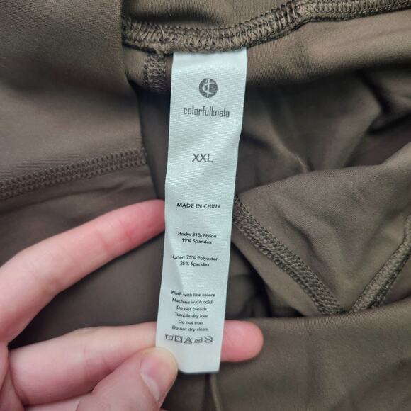 ColorfulKoala Womens Skinny Yoga Pants Nylon/Lycra Brown sz XXL - Picture 5 of 8